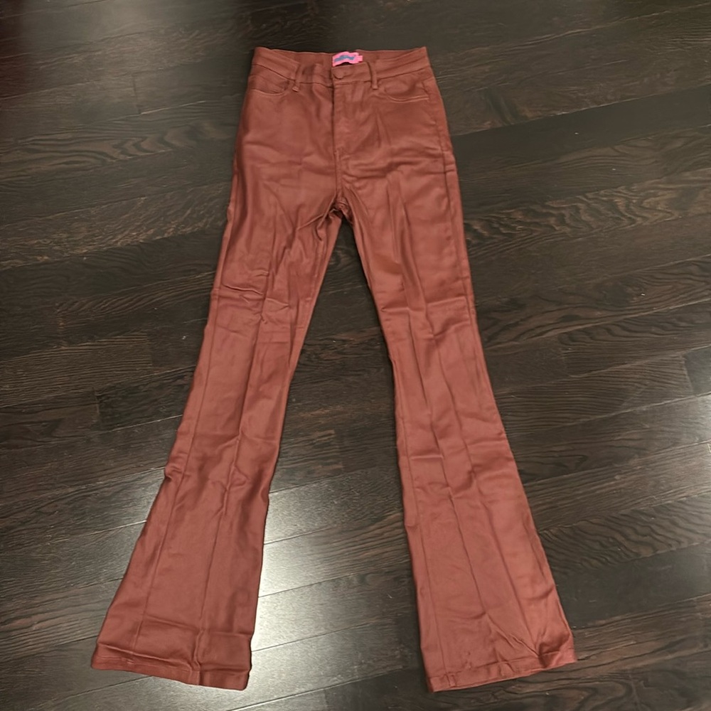 Edikted Brown Leather Pants